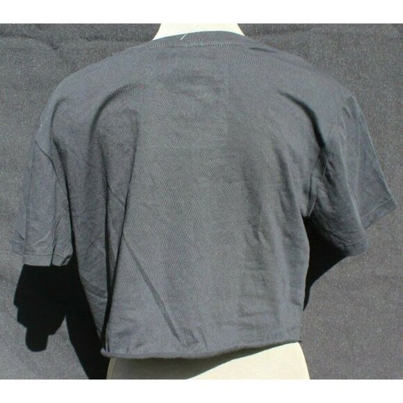 New Women's Black Cardi B Music Video Crop Top T Shirt Size Large - Picture 3 of 3